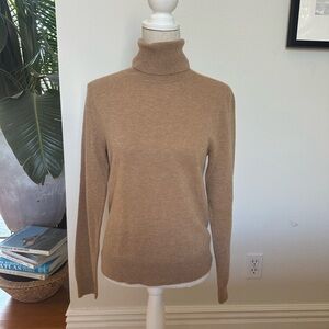 Ralph Lauren Camel Melange Cashmere Turtleneck size M